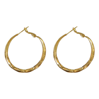 金色大圈圈夸张气质耳环女士欧美高级感轻奢耳圈2025新款金属耳饰