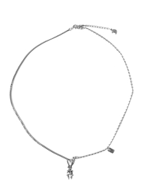 胳膊腿可以活动的兔子银项链纯银