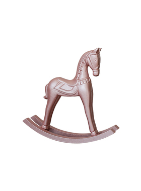 跨境新品简约木质粉色摇摇马家居摆件样板间办公书房装饰乔迁开业
