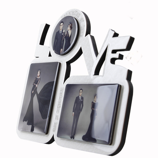 相框摆台定制洗照片做成晶瓷水晶相册高级感礼物婚纱照全家福制作