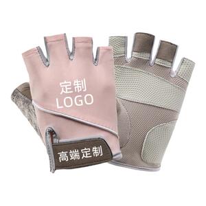 定制图案logo健身手套女运动半指
