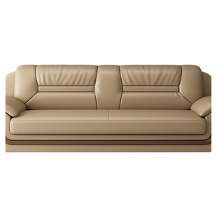 办公室商务沙发简约客厅大厅酒店接待休息区会客真皮沙发茶几组合