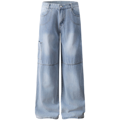 毛圈圈绞花牛仔裤宽松时尚