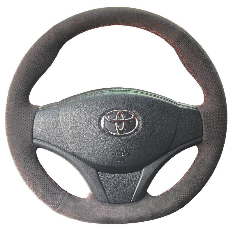 丰田YARiS L致享 致炫威驰FS卡罗拉亚洲狮专用翻毛皮手缝方向盘套