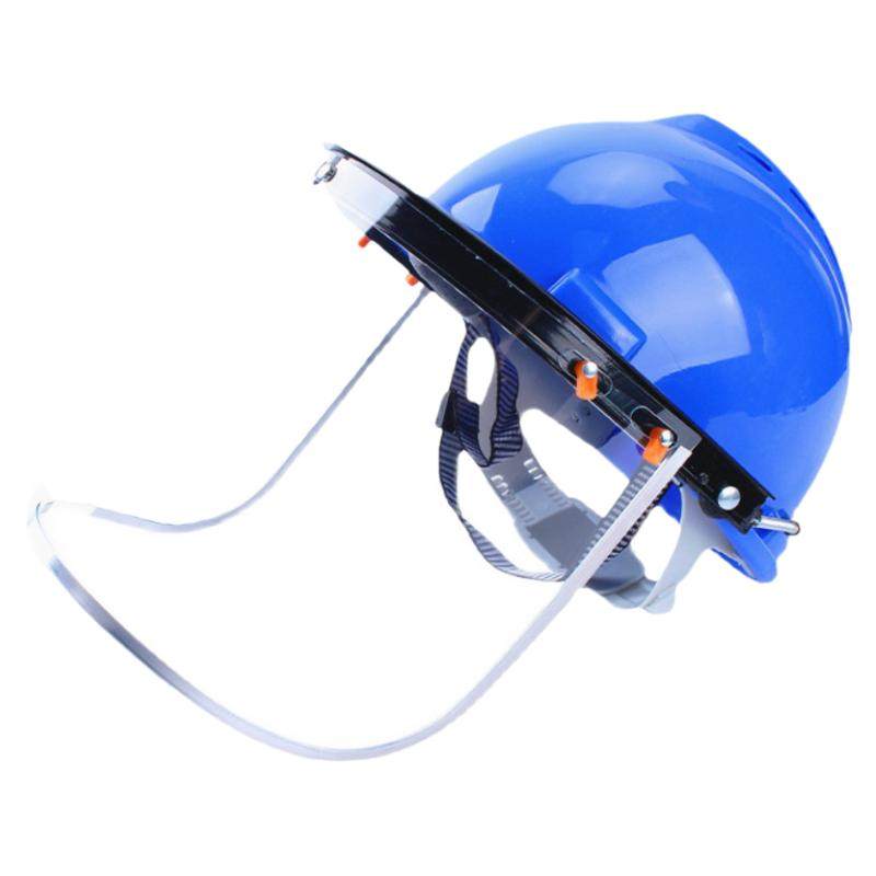 防护面屏配安全帽工地防冲击飞溅透明打磨切割电焊带防护面罩支架