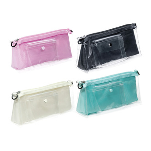 【限时直降】 sakura樱花多功能乐乐包透明考试笔袋双层防水学生斜挎包外出迷你包可背挎可DIY痛包考试笔袋