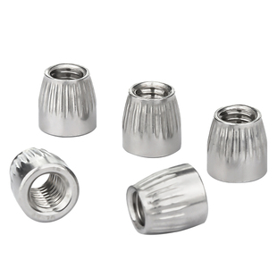 304不锈钢锥形螺母滚花锥形内爆膨胀螺丝帽 锥型螺帽M6M8M10M12