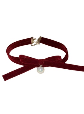 轻奢又性感红色choker锁骨链