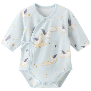 【轻氧棉】新生婴儿绑带和尚服马宝宝凉感包屁衣夏季薄款三角哈衣