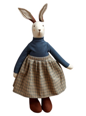 可爱公仔布艺小情侣兔子装饰摆件