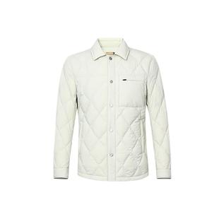 珈仕达轻奢男装外套秋冬新品简约时尚高级衬衫款轻薄绗缝羽绒服