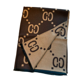 高档围巾女款2025新款冬季高级感百搭棕色大牌围脖韩版双面配大衣