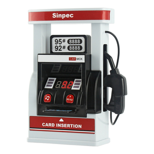 儿童仿真加油站玩具模型小汽车男孩小朋友过家家早教加油枪机玩具