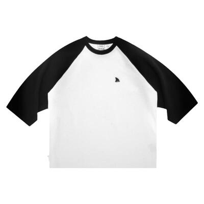 laprima拼接宽松牛角袖t恤