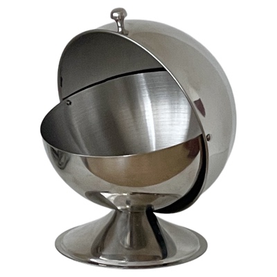 轻奢不锈钢圆形翻盖收纳盒