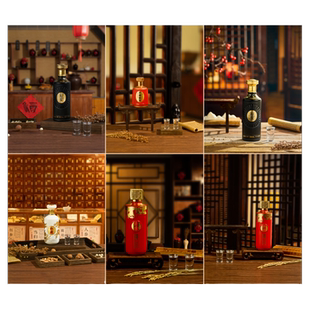 原创古风酒类拍照背景布 摆件道具装饰场景搭建布置复古糕点白酒月饼国货静物产品摄影拍摄直播短视频创意