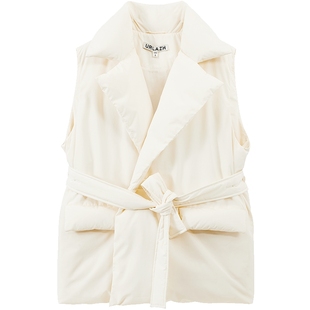 【95%鹅绒】URLAZH有兰新款白色轻薄羽绒服马甲女IM4CO12