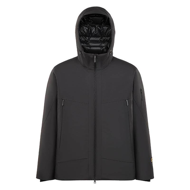 高梵黑金鹅绒羽绒服男士短款轻薄