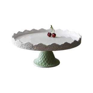 意大利风工艺浮雕宫廷陶瓷12英寸大水果盘酒店会所轻奢大摆盘瑕疵