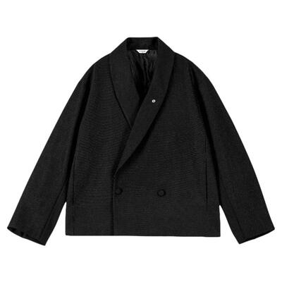 双排扣青果领西装夹克外套版型