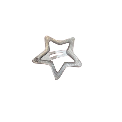 y2k银色星星发夹千禧风装饰碎发