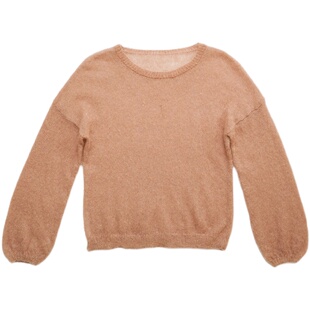 云团织NO.65春天里马海毛轻薄套头毛衣 手工diy棒针细毛线材料包