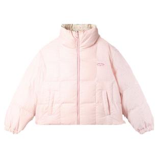 MUCMUKN童装 冬装双面穿高充绒三防安心绒90白鸭绒碎花羽绒服女童