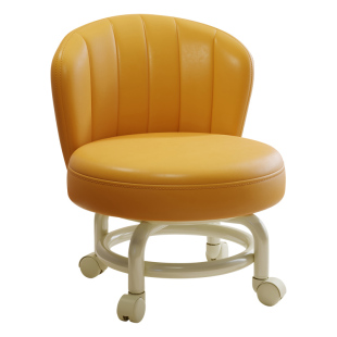 万向轮小凳子家用滑轮矮凳儿童带轮旋转板凳干活移动懒人凳靠背椅