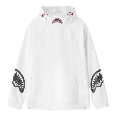 SprayGround鲨鱼嘴秋冬加绒连帽双拉链宇航领卫衣休闲情侣帽衫