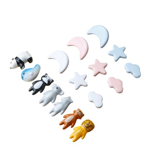 创意可爱动物彩色陶瓷柜门衣柜拉手现代简约儿童房橱柜抽屉门把手