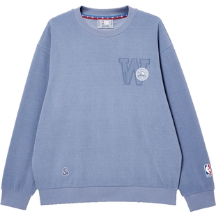 杰克琼斯秋冬季男装卫衣上衣内搭宽松版罗纹圆领NBA金州勇士队