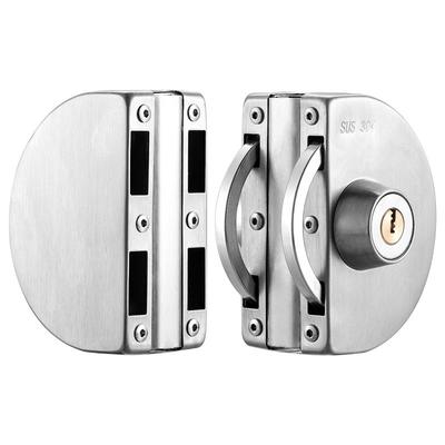 无框玻璃门锁免打孔不锈钢