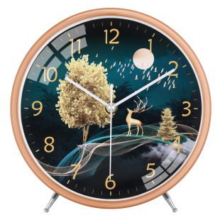 台式钟表座钟客厅家用坐钟时钟摆件桌面摆钟卧室摆放创意北欧台钟