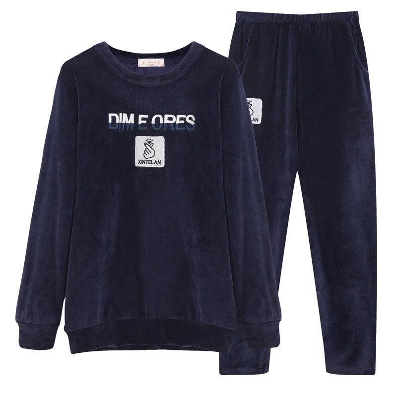 秋冬季睡衣女珊瑚绒薄款可外穿春秋款法兰绒加厚家居服运动服套装