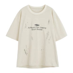 2026男大童乔迪丹娜夏款青少年圆领彩色喷绘印花时尚潮流学生半袖