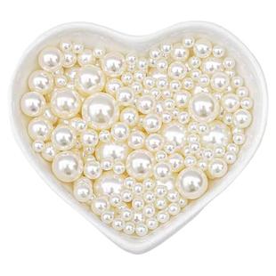 ABS仿珍珠直孔无孔3-12mm散珠子手工diy饰品配件古风婚庆材料手链