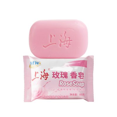 【新品】上海玫瑰香皂85g花香型沐浴皂男女洗澡身体清洁洗手肥皂