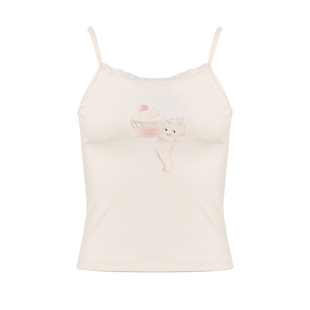 BM吊带背心蕾丝边上衣女2026新款夏季内搭小天使蛋糕款官方旗舰店