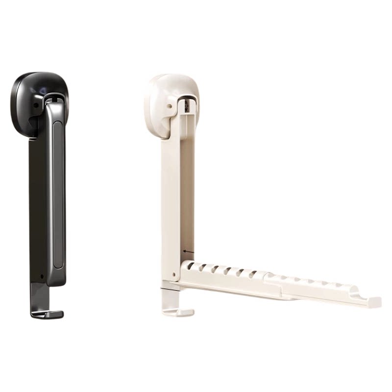 吸盘折叠免打孔隐形伸缩晾衣架