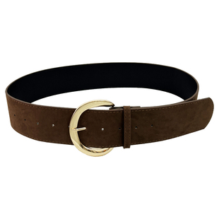 麂皮绒腰封宽腰带y2k辣妹装饰配裙子设计感小众时尚复古皮带女款