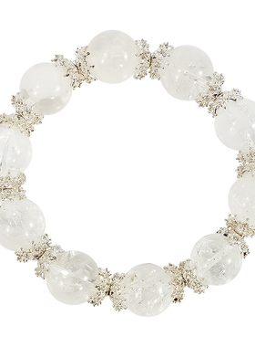 周小满【能量王者-平安长乐】天然闪透冰雪白阿塞水晶手串手链