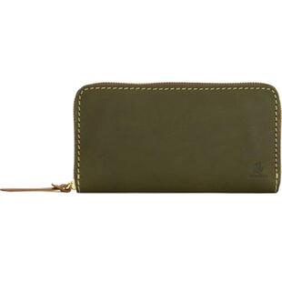 kissora新款女式长款真皮牛皮拉链式钱包手拿包纯色简约多卡位