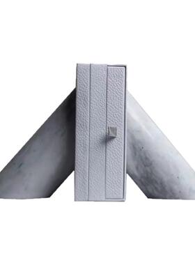 简约现代创意大理石书档书立软装