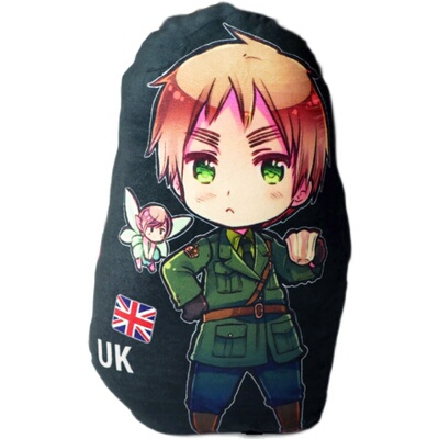 APH黑塔利亚抱枕 意呆阿尔亚瑟法叔heitaliya 颜文字抱枕包邮靠垫