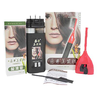 藤井2组植物泡沫染发剂一梳即黑