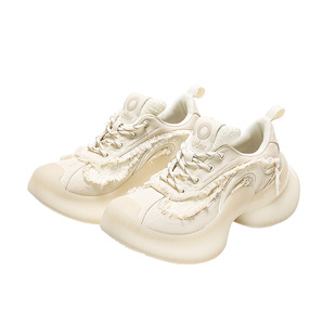 【赵露思同款】Ouder 流光跑鞋复古运动休闲厚底增高小香风老爹鞋