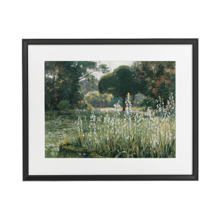 WED 法式中古森林风景绿油画小众装饰画 客厅卧室餐厅背景墙挂画