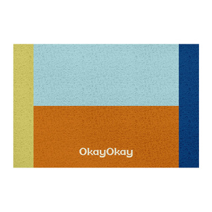 okay朗读圣歌丝圈入户地垫门口家用可裁剪 pvc耐脏防滑除尘脚垫子