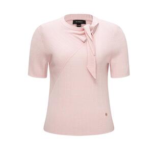 【可水洗】Scofield女装设计感针织衫领口系带肌理感2025夏季新品