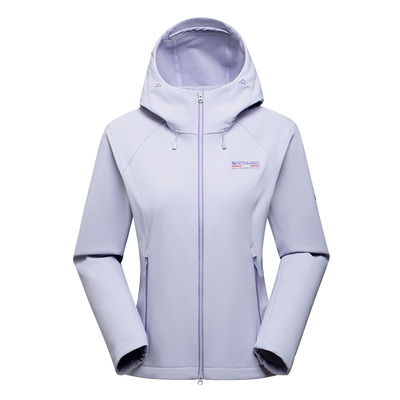 诺诗兰女软壳防风连帽户外外套